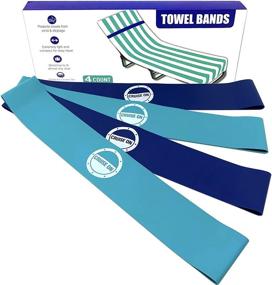 img 4 attached to 🏖️ Towel Bands (4 Pack) - Premium Towel Chair Clips for Beach, Pool & Cruise Chairs