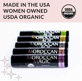 img 1 attached to 🎁 Moroccan Magic Organic Lip Balm Variety Pack Gift Set: Argan and Essential Oils, Smooth, Natural, Non-Toxic, Cruelty-Free - 5 Pack