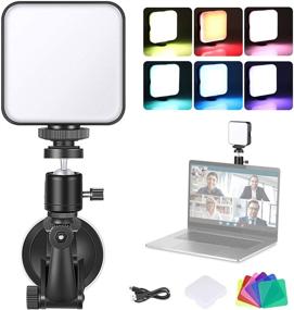 img 4 attached to Enhance Your Video Calls and Live Streaming with Neewer Video Conference Lighting Kit: Suction Cup, Color Filter, Ball Head for Zoom, Microsoft Teams, and Remote Working