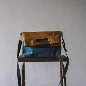 img 3 attached to 👜 Gouache Handmade Waxed Canvas Sling Tote Bag: Water-Resistant Cross Body Sawyer Clutch