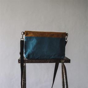 img 1 attached to 👜 Gouache Handmade Waxed Canvas Sling Tote Bag: Water-Resistant Cross Body Sawyer Clutch