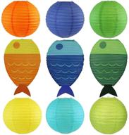 just artifacts assorted fish shaped hanging paper lanterns (size: 9pc) логотип