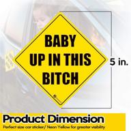 👶 premium reflective baby up on this bitch vehicle bumper magnet - ensuring safety with zone tech's convenient and quality funny sign logo