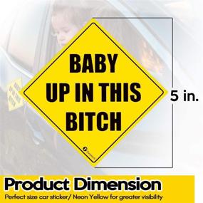 img 4 attached to 👶 Premium Reflective Baby Up On This Bitch Vehicle Bumper Magnet - Ensuring Safety with Zone Tech's Convenient and Quality Funny Sign