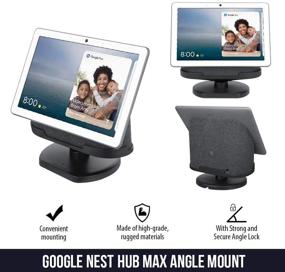 img 3 attached to [Official Made for Google] Wasserstein Adjustable Stand - Enhances Your Google Nest Hub Max (Charcoal) - Ideal Companion for Optimum Performance