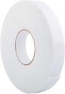 🔒 versatile double sided white pe foam tape - strong weatherproof adhesive for indoor and outdoor decorative applications, car & gap mountings - 33 ft long, wide 1.18 in logo