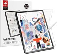 bersem [2 pack] paperfeel screen protector for ipad pro 12.9 (2021/2020/2018) - matte pet film for drawing, anti-glare, face id compatible logo