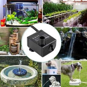 img 3 attached to 🐠 Hygger Ultra Quiet Submersible Mini Water Pump - 53GPH (200L/H, 3W), for Aquariums, Fish Tank, Fountain, Hydroponics - 2 Nozzles Included, Max Lift Height 1.7ft - 120V/60HZ, 6ft Power Cord