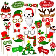 📸 capture memorable moments with christmas photo booth props kit (32pcs) – perfect for festive party fun! logo