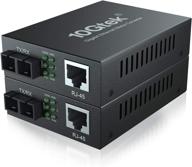 🔌 gigabit ethernet media converter, single mode dual sc fiber, 1000base-lx to 10/100/1000base-tx, up to 20km, 2-pack logo