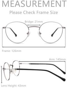 img 3 attached to Firmoo Blue Light Blocking Glasses Computer Glasses Anti UV Glare For Electronics Reduce Eyestrain Headache Hipster Silver Metal Round Frame For Women Men