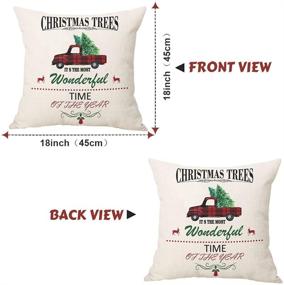 img 3 attached to OurWarm Christmas Farmhouse Decorations Pillows