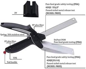 img 2 attached to Clever Cutter: Quick and Easy Kitchen Food Scissors for Effortless Cutting - Food Shears, Vegetable Slicer, Fruit Cutter