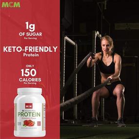 img 2 attached to 🌱 MCM Nutrition Vegan Protein Powder (Strawberry Flavor) - Non-Dairy & Non-Gluten Plant Based Protein - Delicious Shake with Pea Protein (1.8 LB)