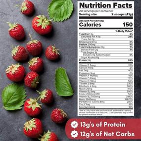 img 1 attached to 🌱 MCM Nutrition Vegan Protein Powder (Strawberry Flavor) - Non-Dairy & Non-Gluten Plant Based Protein - Delicious Shake with Pea Protein (1.8 LB)