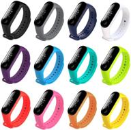 📿 honecumi colorful strap replacement for xiaomi mi band 3/mi band 4 - wrist strap bracelet solid & pattern smartwatch strap bands for men & women logo