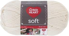 img 2 attached to ❤️ Premium Off-White RED HEART Soft Yarn for Luxurious Knitting and Crochet Projects