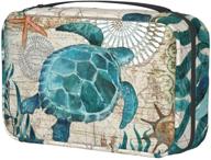 🐢 hanging sea turtle toiletry bag: women's travel makeup organizer for toiletries, cosmetics, and brushes logo