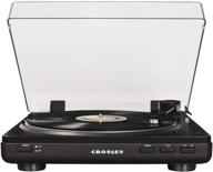 🎵 enhance your audio experience: crosley t400a-bk fully automatic 2-speed component turntable with built-in preamp, black logo