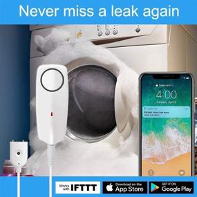 img 2 attached to 60dB Loud Sound WiFi Leak Detector - Water Alarm Sensor for Water Heater Basement Sewage Pump, Overflow Leak Alarm, Remote Monitoring with TUYA/Smart Life APP Notification