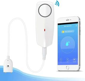 img 4 attached to 60dB Loud Sound WiFi Leak Detector - Water Alarm Sensor for Water Heater Basement Sewage Pump, Overflow Leak Alarm, Remote Monitoring with TUYA/Smart Life APP Notification