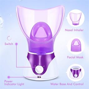 img 1 attached to Nano Ionic Facial Steamer for Men and Women - Hot Mist Face Steamer for Home Sauna SPA, Moisturizing Cleansing Pores with Blackhead Remover Kit and Face Humidifier Atomizer