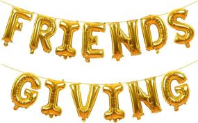 img 4 attached to 🎈 Friendsgiving Gold Foil Letter Balloons Banner - 16 Inches Tall | Thanksgiving Friends Party Decorations | Backdrop for Friendsgiving Celebrations