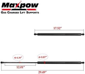 img 2 attached to 🔧 Maxpow Set of 2 Tonneau Cover Struts Lift Supports 29.49" Extended with 13mm Ends - SE1200M80PS100, 8196319