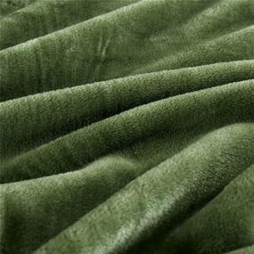 img 1 attached to 🍃 Ponvunory Flannel Fleece Plush Blanket Full/Queen Size - Forest Green, 90"x90" - Super Soft & Cozy Lightweight Microfiber Blanket for Chair, Sofa, Couch, Bed, Camping, Travel