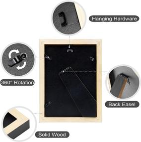 img 1 attached to Premium Solid Wood Picture Frame Set- 10 Pack for Wall Mounting or Tabletop Display- Collage Photo Frames with Clear Front- Includes 4x6, 5x7, and 8x10 Inches- Black Finish