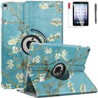 🌸 newqiang ipad air 1st case cover- 360 degree rotating stand, auto sleep wake- compatible with model a1474 a1475 a1476 md785ll/a md876ll/a (pear flower)- enhanced seo logo