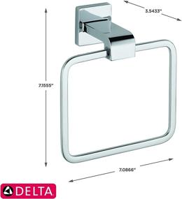 img 2 attached to 🔵 Polished Chrome DELTA 77546 Ara Towel Ring | Dimensions: 3.5 x 7.06 x 7.25 Inches