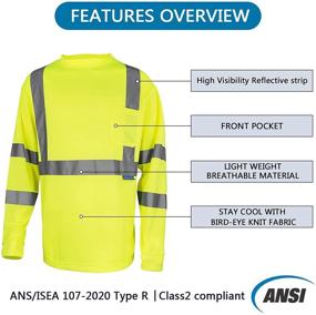 img 1 attached to Enhanced Visibility: LX Reflective Breathable Orange 3Pcs Occupational Health & Safety Products