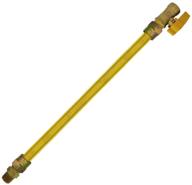 🟡 cambridge 24-inch yellow coated gas line connector, 5/8-inch outer diameter, 1/2-inch male and 1/2-inch female fittings incl. shut off valve logo