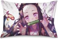 🔥 foiujam demon slayer comic anime pillowcase – stylish 20x30 inch cover for living room & bedroom decor logo