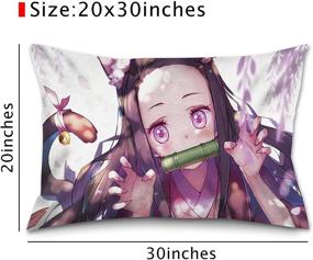 img 3 attached to 🔥 FOIUJAM Demon Slayer Comic Anime Pillowcase – Stylish 20x30 inch Cover for Living Room & Bedroom Decor
