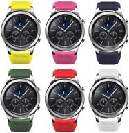 6-pack группа 3 силиконовых браслетов для 📿 samsung gear s3 frontier/classic watch - спортивные запасные ремни логотип