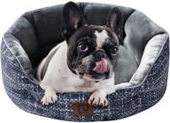 🐶 eheyciga 20-inch round flannel dog bed: anti-slip, machine washable & all-season comfort for indoor small dogs or cats logo