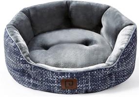 img 2 attached to 🐶 EHEYCIGA 20-Inch Round Flannel Dog Bed: Anti-Slip, Machine Washable & All-Season Comfort for Indoor Small Dogs or Cats