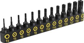 img 4 attached to 🔐 LEXIVON LX-301 Tamper Proof Torx Bit Set: 13-Piece Security Star Bits, Premium S2 Alloy Steel, Precision CNC Machined for T4 - T40 Screws