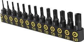 img 2 attached to 🔐 LEXIVON LX-301 Tamper Proof Torx Bit Set: 13-Piece Security Star Bits, Premium S2 Alloy Steel, Precision CNC Machined for T4 - T40 Screws