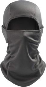 img 4 attached to 🏂 Gray Skiing Face Cover - AstroAI Ski Mask Balaclava Face Mask for Men and Women - UV Protection, Dustproof, Windproof - Ideal for Snowboarding, Cycling, Hiking, and More