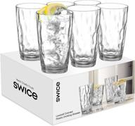 🥤 unbreakable plastic drinking glasses set of 6 - shatterproof cups for safety & durability - reusable tumblers - acrylic/tritan material - bpa free - microwave & dishwasher safe (16 ounces) logo