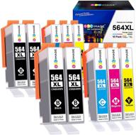 💡 gpc image hp 564xl ink cartridge replacement for deskjet 3520 3522, officejet 4620, photosmart 5520 6510 6520 7520 7525 - 10-pack combo (black cyan magenta yellow) logo