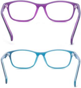 img 1 attached to Outray Kids Blue Light Blocking Glasses - Classic Rectangle Eyewear, Protects Against Harmful Blue Light/UV400, Reduces Glare