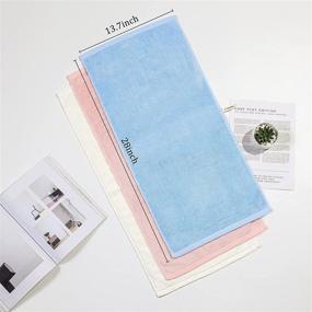 img 2 attached to 🧻 ENASUE Bamboo Hand Towels: Soft, Absorbent Bath Hand Towels with Hanging Ring - Set of 2 for Bathroom