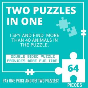 img 1 attached to Double-Sided Arctic Animals Puzzle: An Educational Game