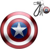 captain america cosplay rotative keyring logo