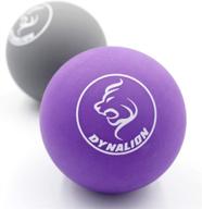 dynalion 2-pack silicone massage balls for myofascial 💆 release and muscle knot relief, ideal for yoga therapy logo