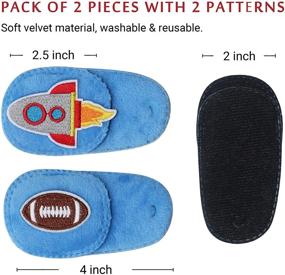 img 3 attached to 👁️ Fun Astropic Eye Patches: Cover Either Eye for Kids Glasses (Rocket & Football) - 2Pcs